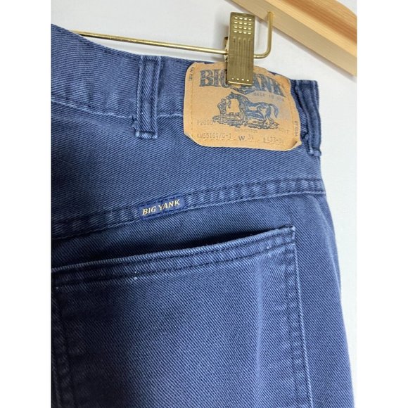 Vintage Big Yank Men's 34 Actual 30x30 Blue Pants Made in USA - Picture 5 of 7